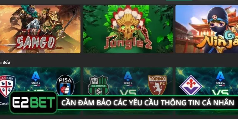 Cần đảm bảo các yêu cầu về thông tin cá nhân