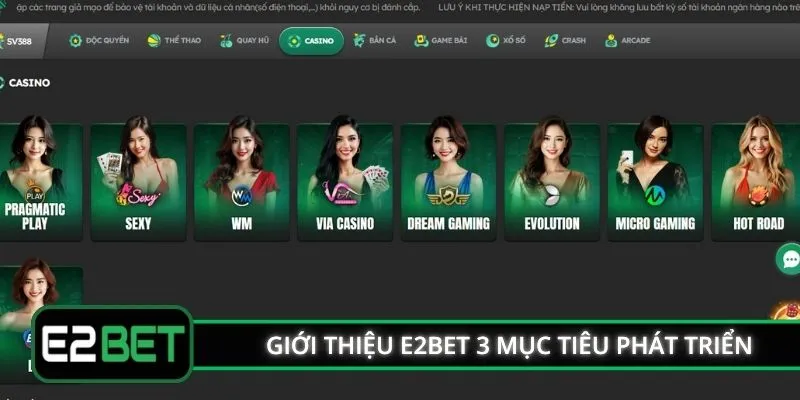 Giới thiệu E2BET 3 mục tiêu phát triển