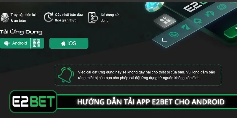 Hướng dẫn tải app E2BET cho Android